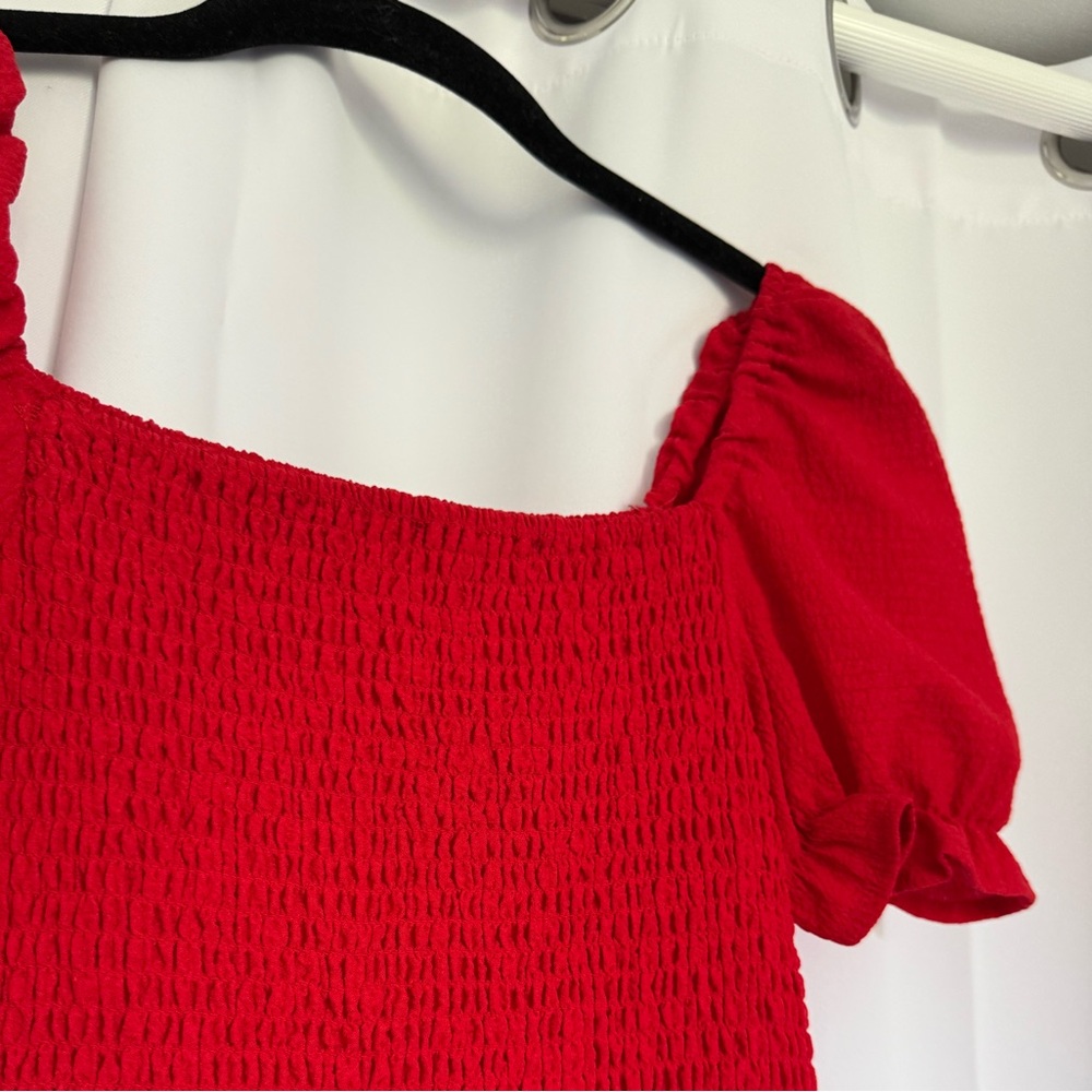 Red Smocked Dress